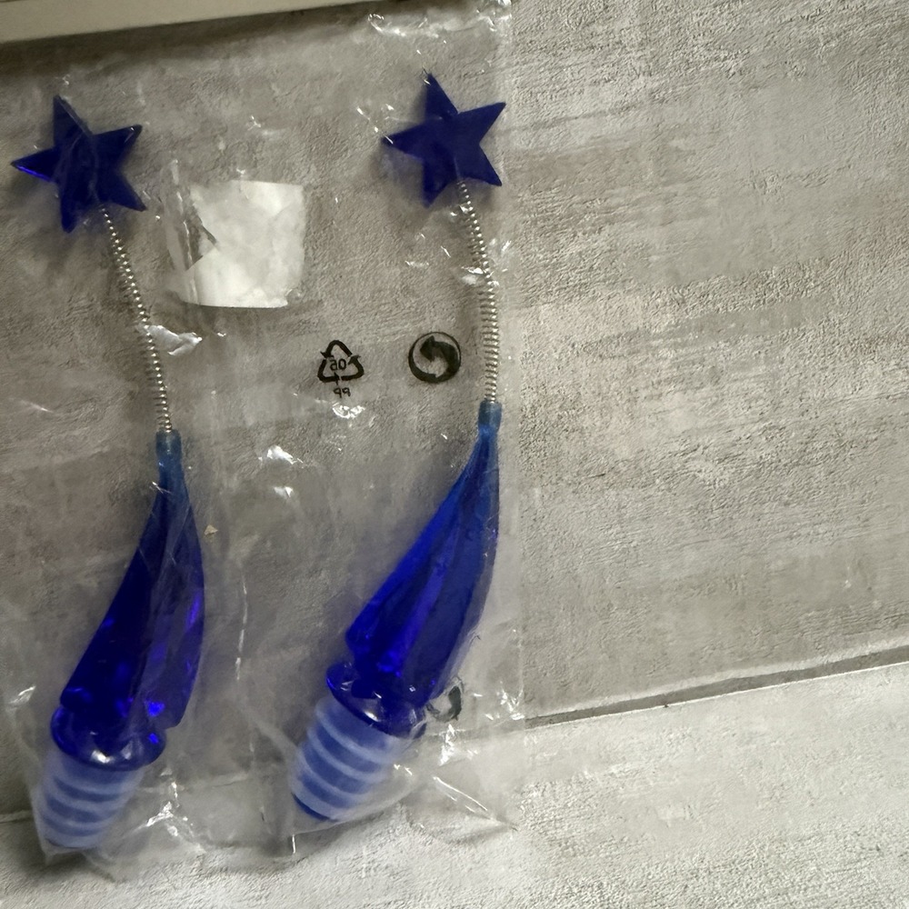 Ikea Vintage Bottle Stopper Blue Star Christmas "Figur" 600.629.62 Rita Falk - Picture 2 of 6